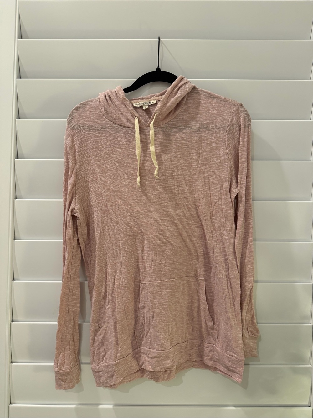 Express Light Pink Hooded Pullover Sweatshirt